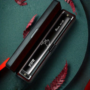 Губная гармошка диатоническая на 24 отверстия в тональности C, черный металл, с футляром