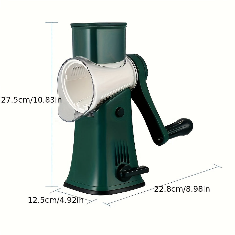 Rallador de queso rotatorio 5 en 1, rallador, cortador de verduras, cortador de alimentos, gadget de cocina