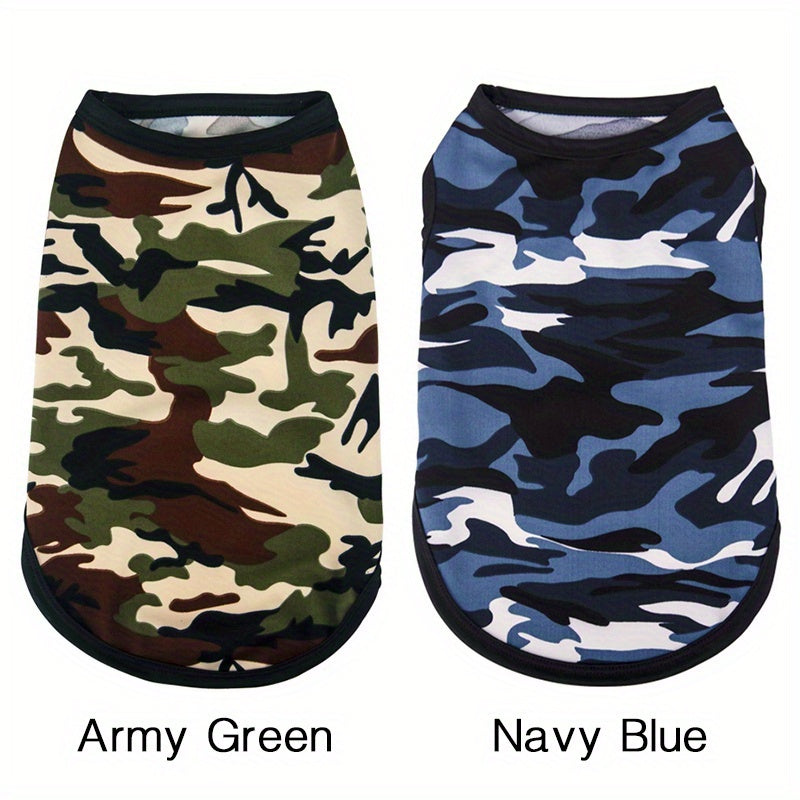 Camouflage Print Dog Vest for Small and Medium Pets Pullover Polyester