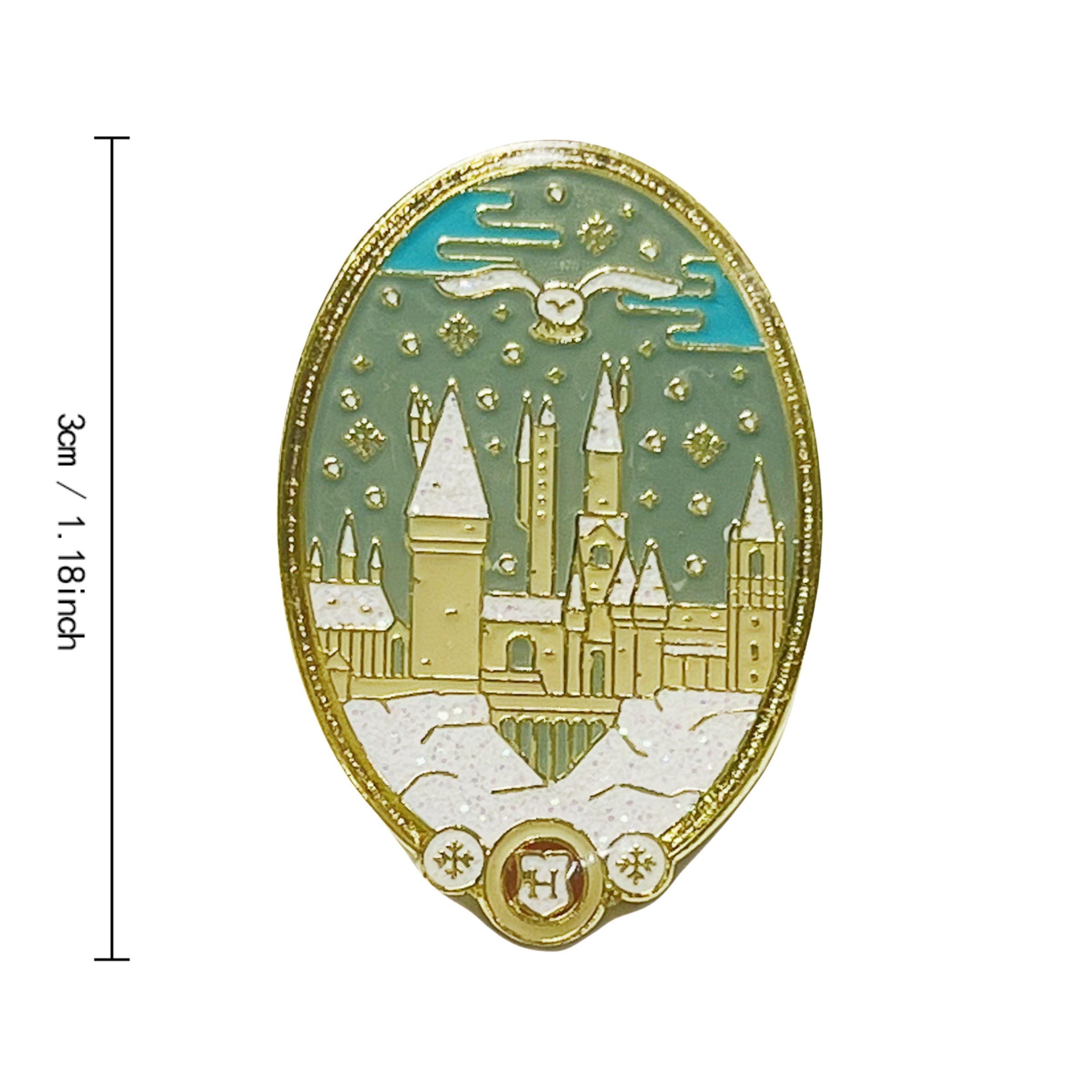 Vintage-Inspired Alloy Enchanting Magic Castle Brooch for Clothing Hats Bags