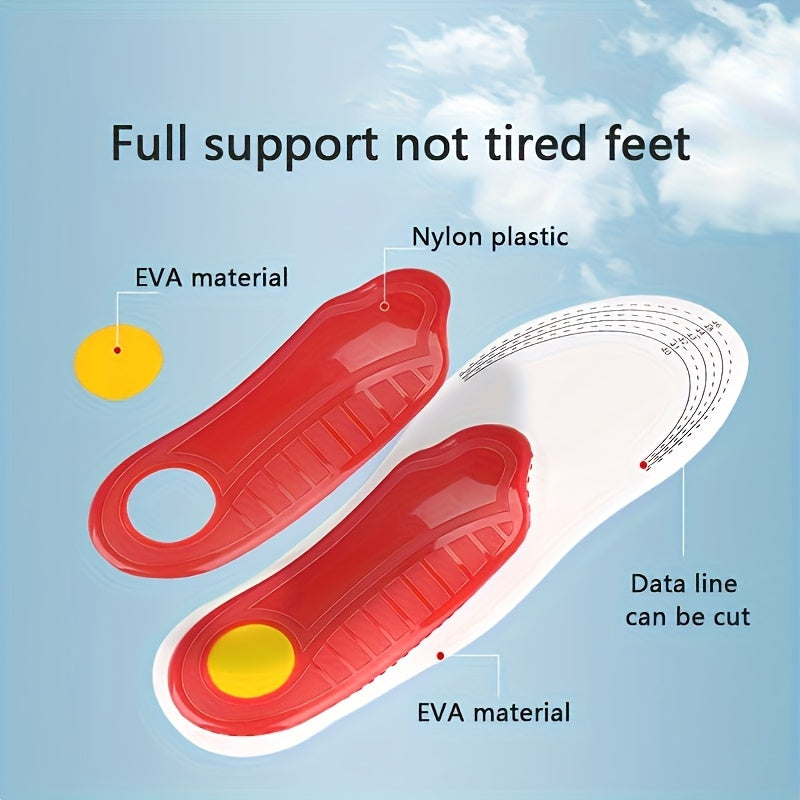 Unisex EVA Arch Support Insoles Adjustable Strap for Sports and Walking