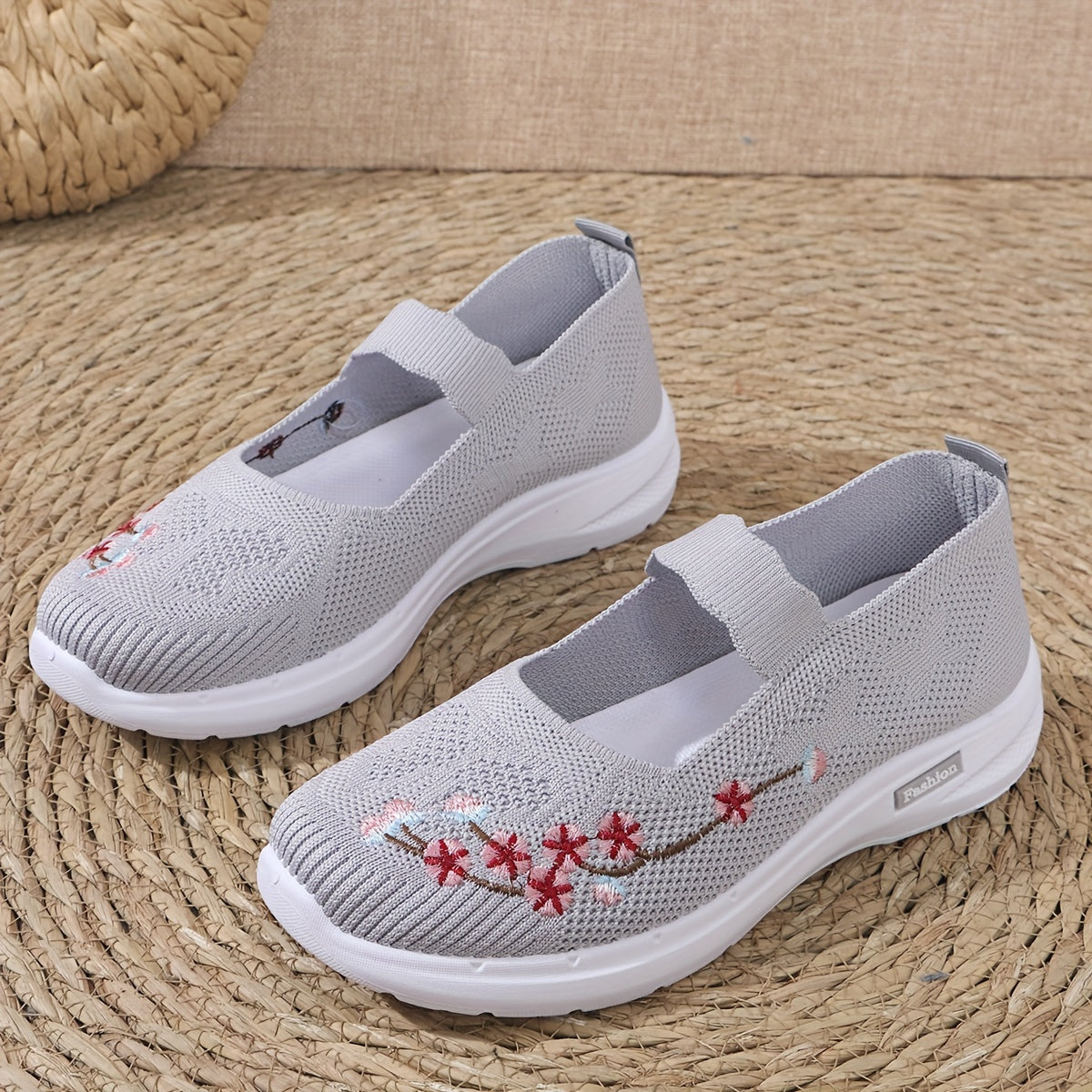 Women's Breathable Casual Sneakers with Lightweight Fabric and Soft PU Sole