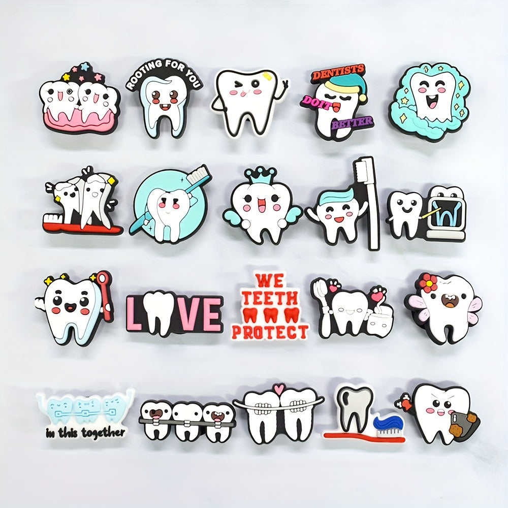 Unisex Plastic Tooth Care Shoe Charms Mini Braces Toothbrush Band Aids