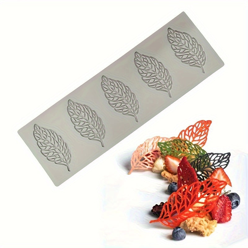 Fondant tort bezash uchun silikon qolip - shokolad qoplamasi uchun barg shaklidagi qolip, DIY pishirish va bezash uchun mukammal, oshxona aksessuarlari va ta'minotlari