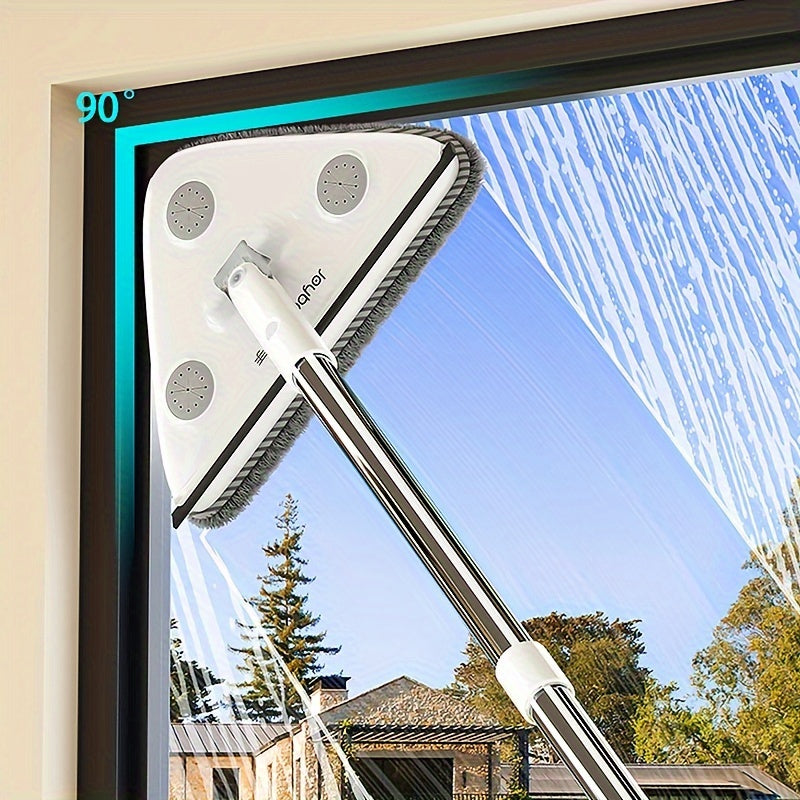 360° Swivel Triangle Mop Set with Extendable Handle for Windows Walls Floors