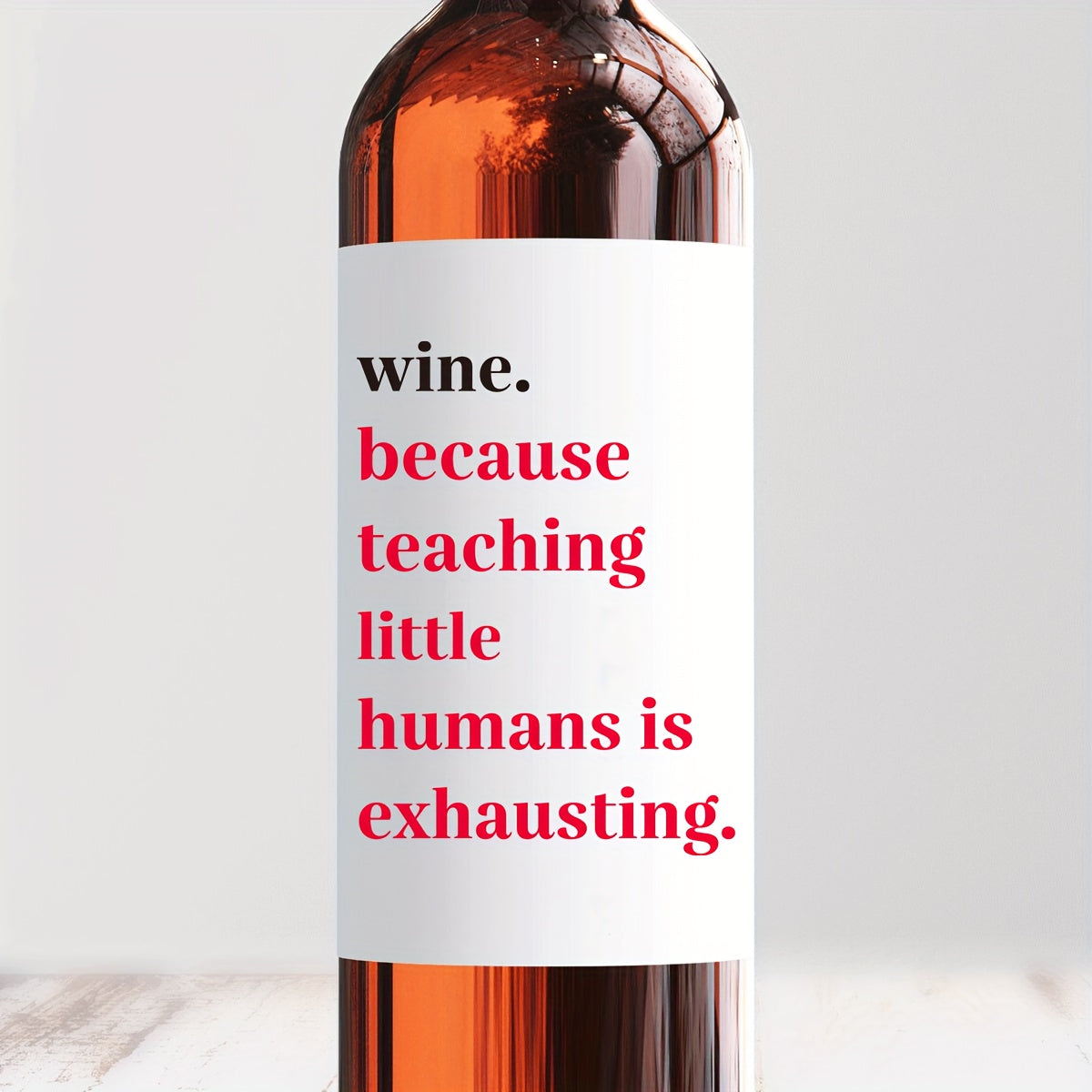 2-Piece Teacher Appreciation Wine Label Set for Christmas Gifts