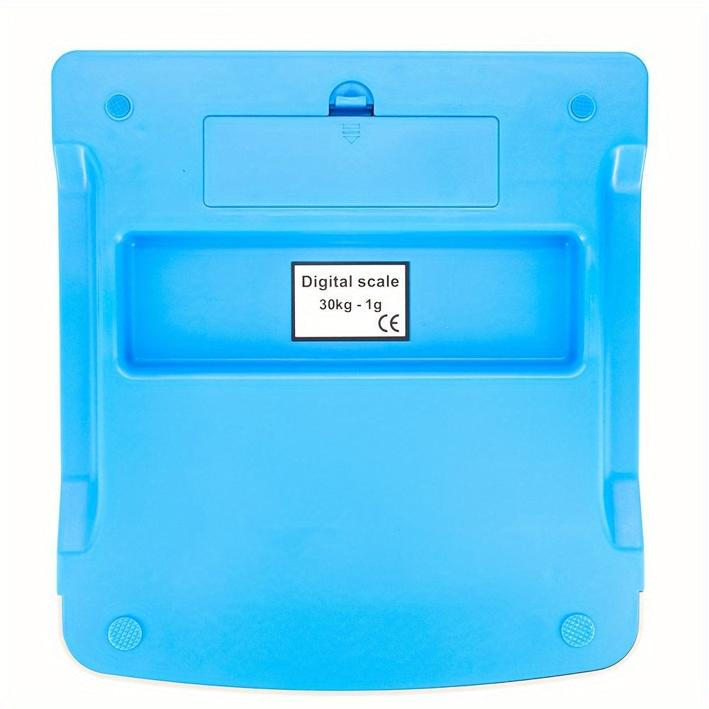 30kg raqamli oshxona tarozi LCD displey bilan, Tare funksiyasi, oziq-ovqat bilan aloqa qilish uchun xavfsiz plastmassa