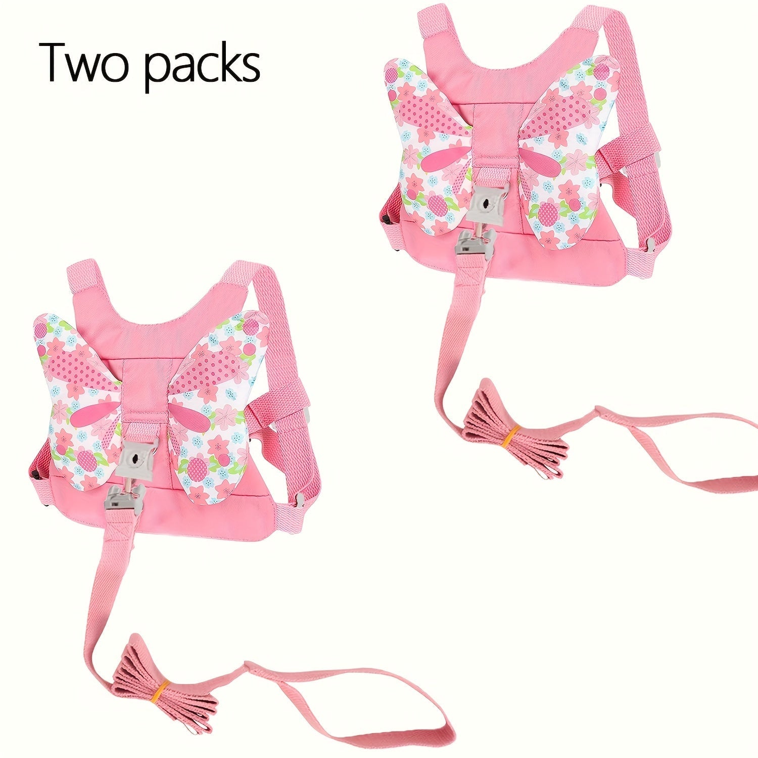 Girls Polyester Butterfly Wings Safety Harness and Leash Set
