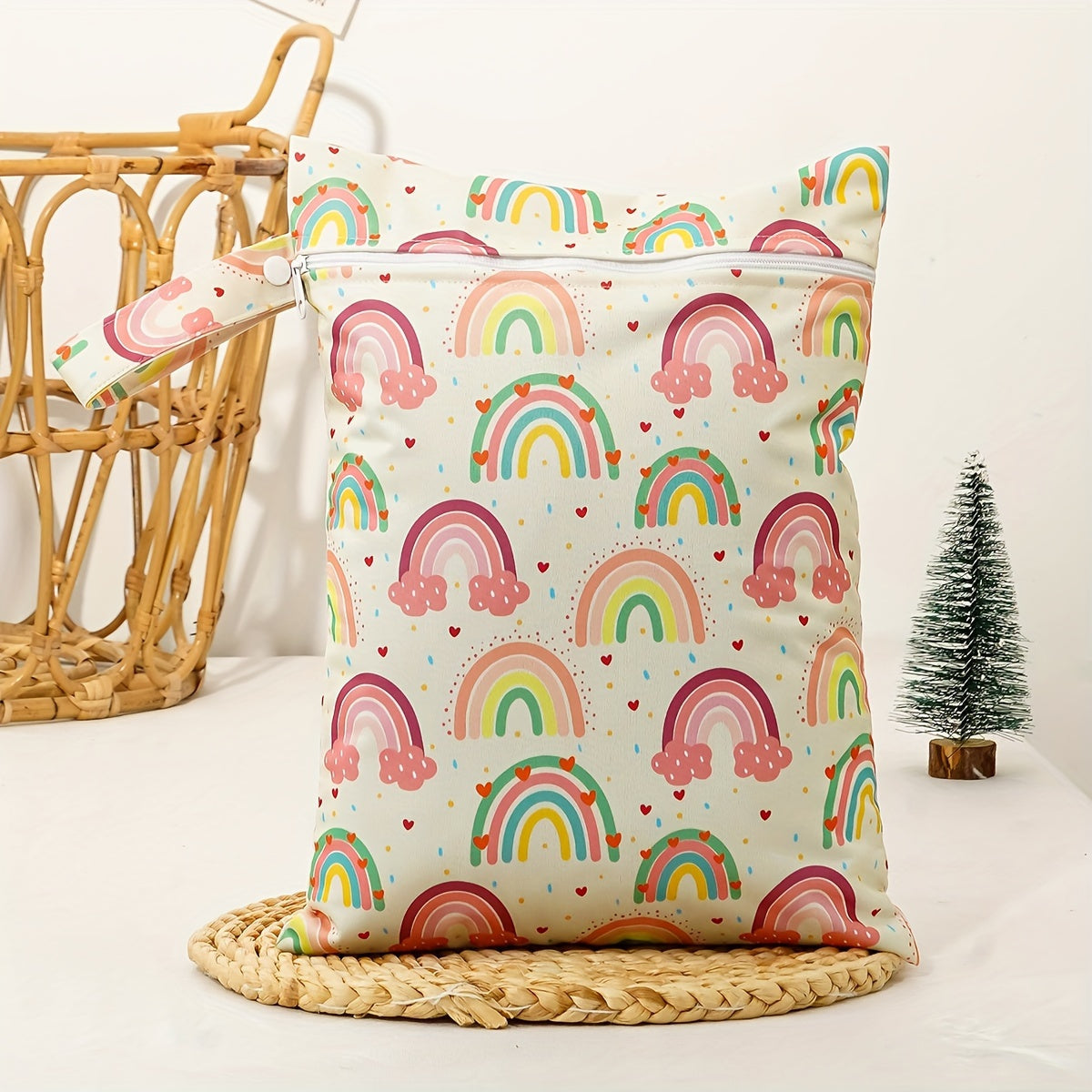 Water-Resistant Wet Dry Bag for Swimwear Cloth Diapers Beach Sports Reusable Polyester Zipper