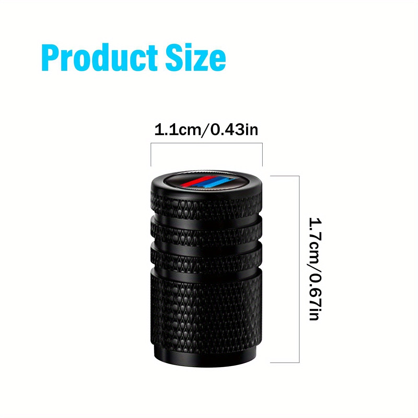 4 Pcs Aluminum Carbon Fiber Tire Valve Stem Caps Tri-Color For Cars