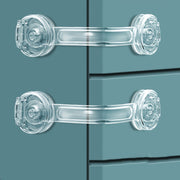 Bloques de seguridad transparentes para niños para armarios, cajones, frigoríficos y puertas, pack de 5