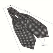 Men's Polka Dot Ascot Cravat Shirt Scarf Polyester for Casual and Formal Wear