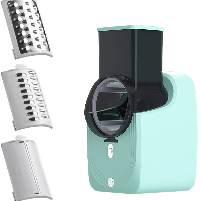 Uy oshxonasida foydalanish uchun USB Elektr Slicer, 3 ta qo'shimchalar bilan bir bosqichli nazorat qilinadigan pishloq maydalagich.