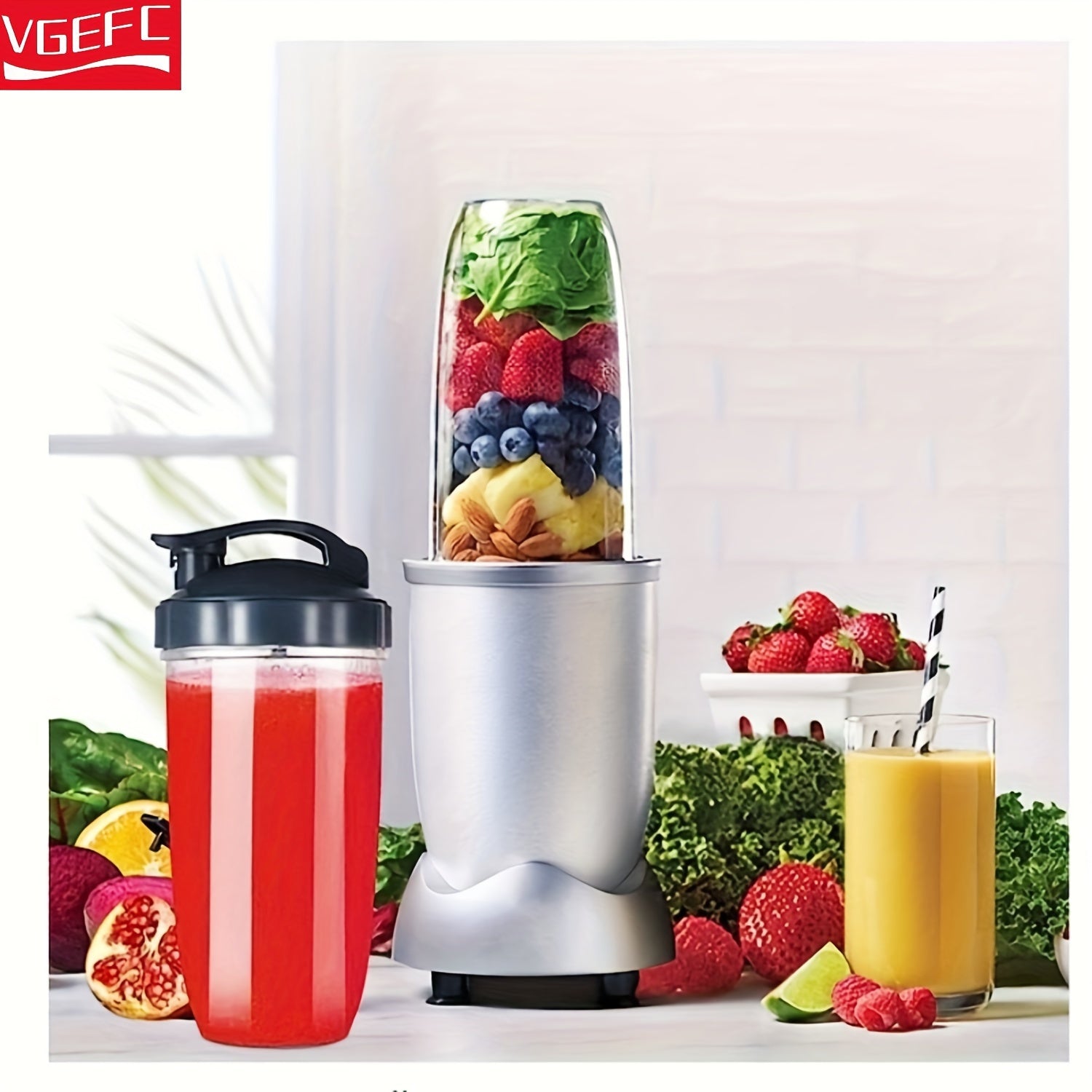 32oz Blender Cups Leak-Proof BPA-Free Replacement with Measurement for Nutribullet