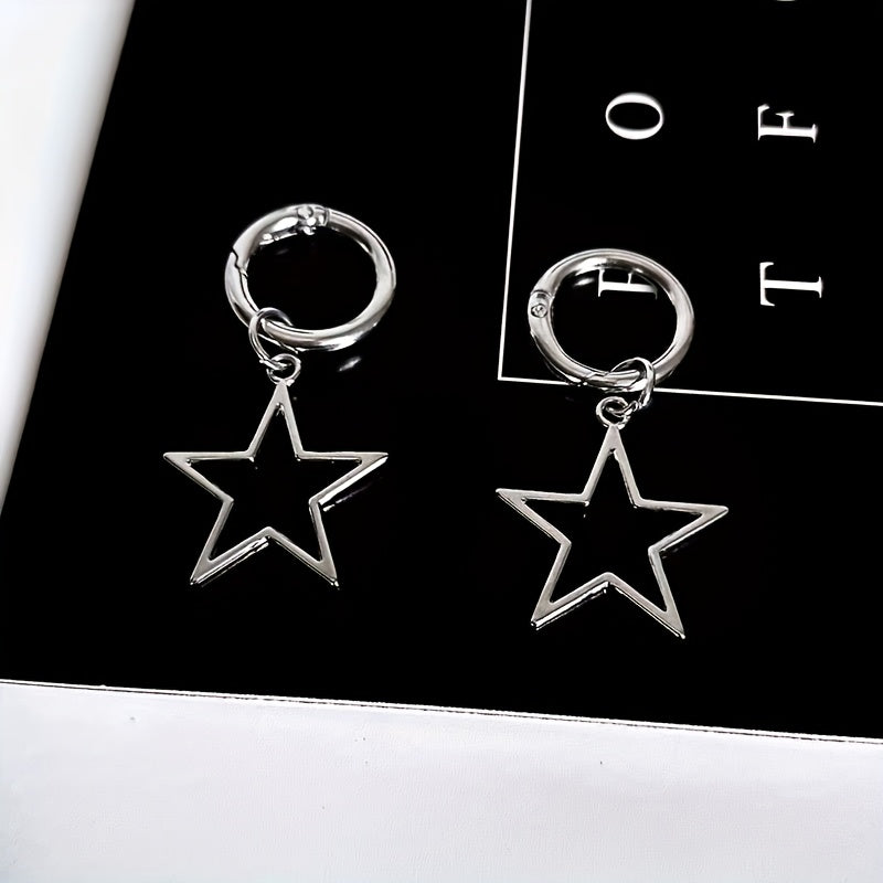 Unisex Stainless Steel Shoe Charms Hollow Star Heart Boot Accessories