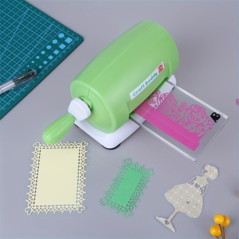 Máquina de troquelado y embossing para álbumes de recortes con 5 colores y almohadillas de acrílico A B