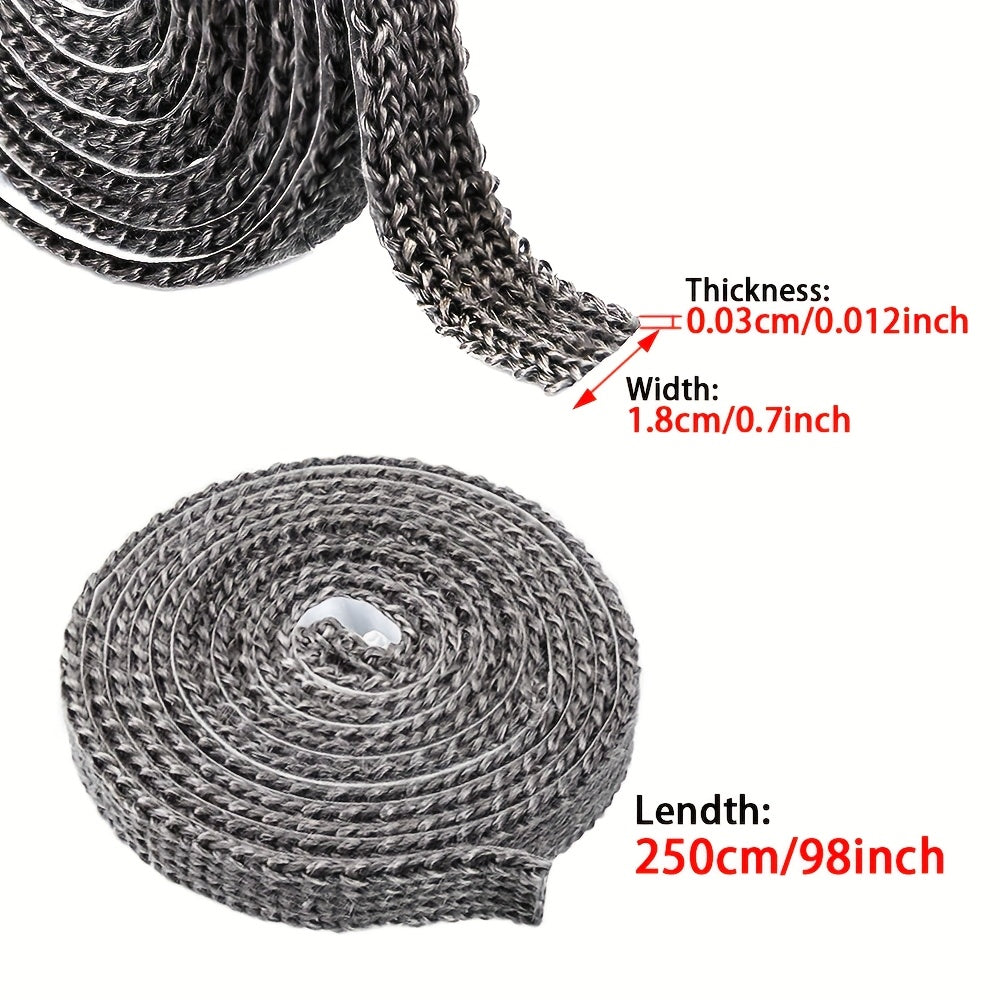 Black Self-Adhesive Glass Chimney Door Seal Tape 2.5M Fireplace Stove Gasket