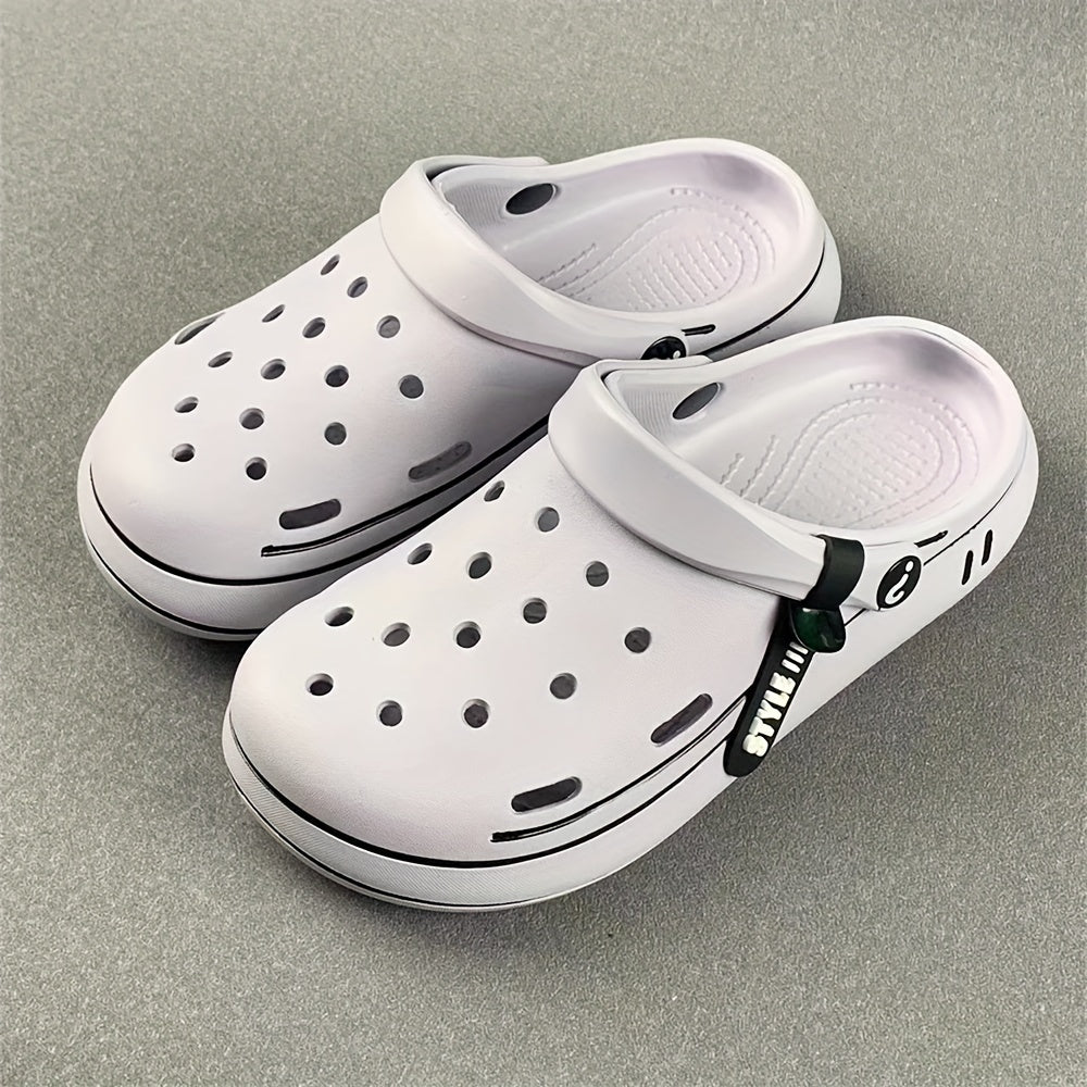 Women's Hollow Out Clogs Lightweight Breathable Solid Color Sandals