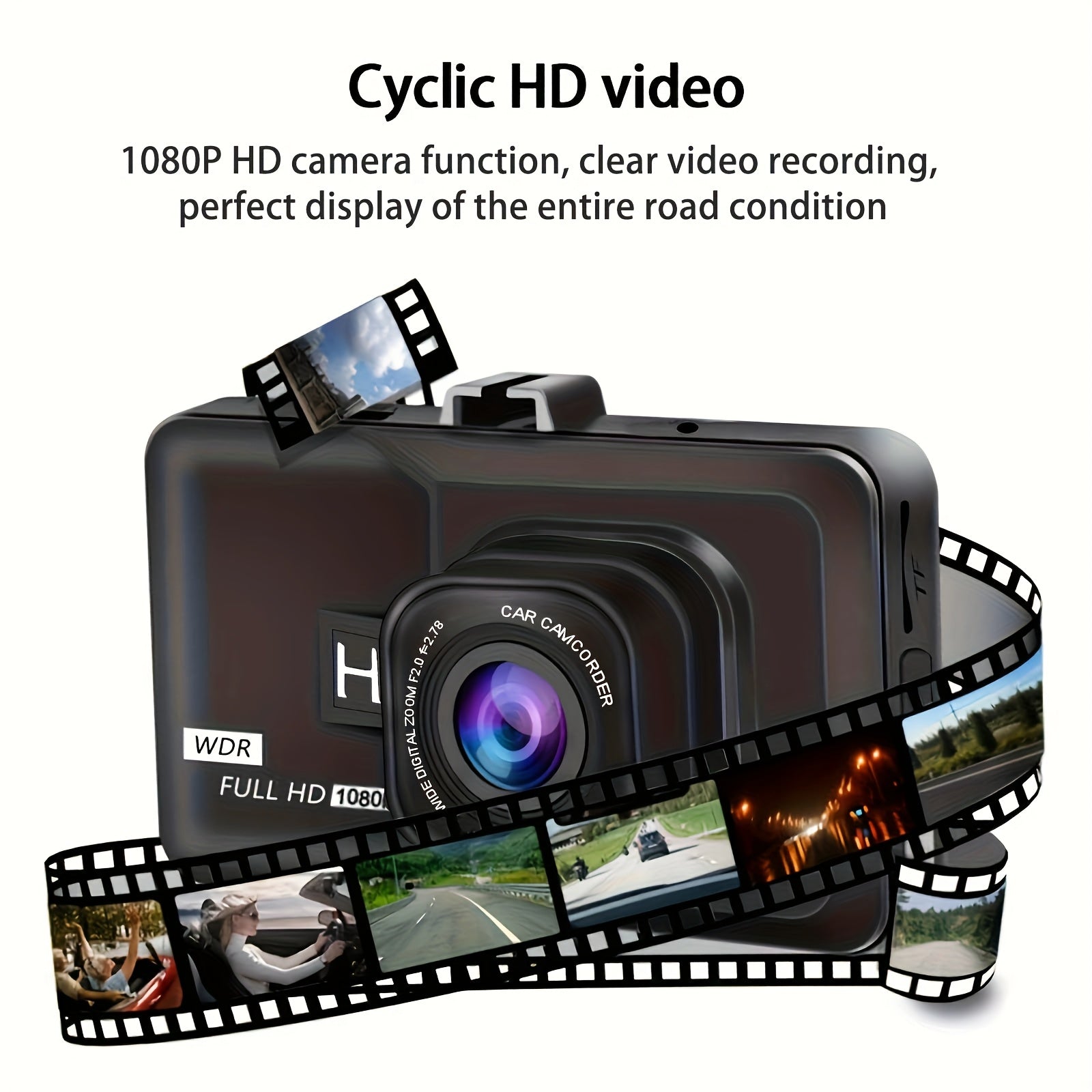 HD Night Vision Dash Cam with 32GB Card Traffic Parking Sensor