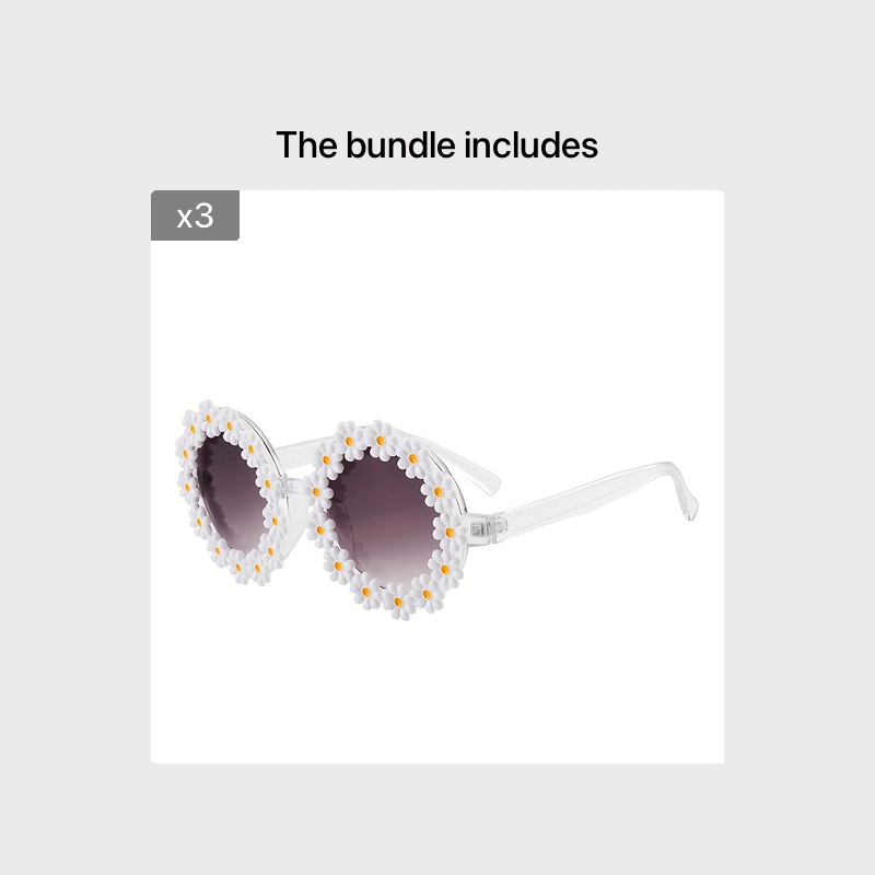 Unisex Round Frame Sunglasses with Clear Gradient Lenses Stylish Photo Prop
