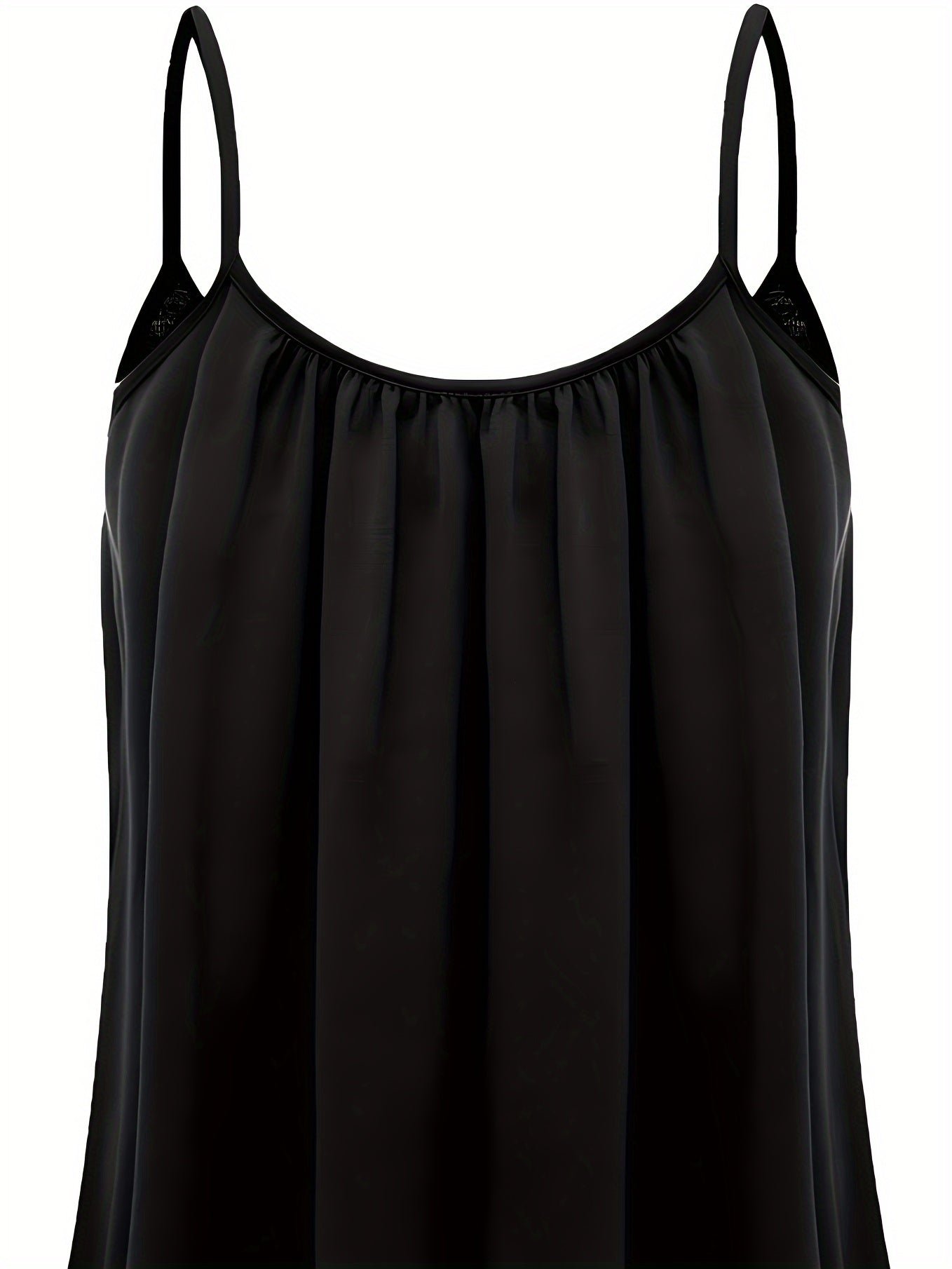 Plus Size Solid Color Cami Top Casual Spaghetti Strap Sleeveless Summer Women