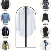 Juego de 5 fundas de polvo para ropa de PEVA transparente, transpirable, para colgar ropa