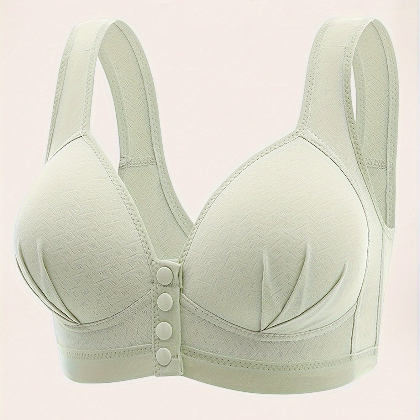 Women's Wireless Front Buckle Push-Up Bra Breathable Lingerie