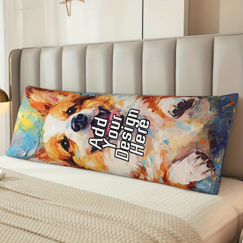Personalized Photo Body Pillowcase Long Plush Fabric Double-Sided Printed Gift for Adults