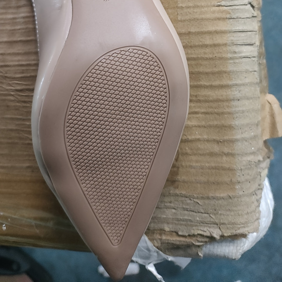 Women's Solid Color Stiletto High Heels with Pointed Toe and Rubber Sole