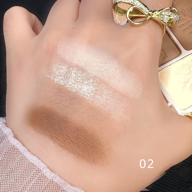 Long-Lasting Matte Highlighter and Bronzer Palette Waterproof Contour Powder for All Skin Tones