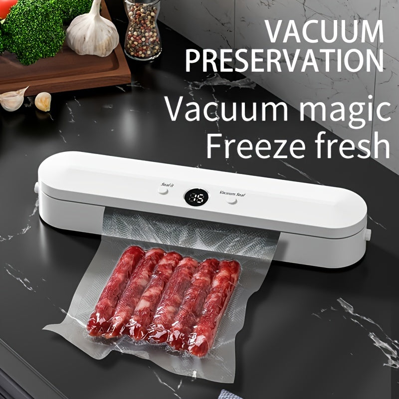 European Vacuum Sealer Machine with Digital Display for Wet and Dry Foods Compact 220V