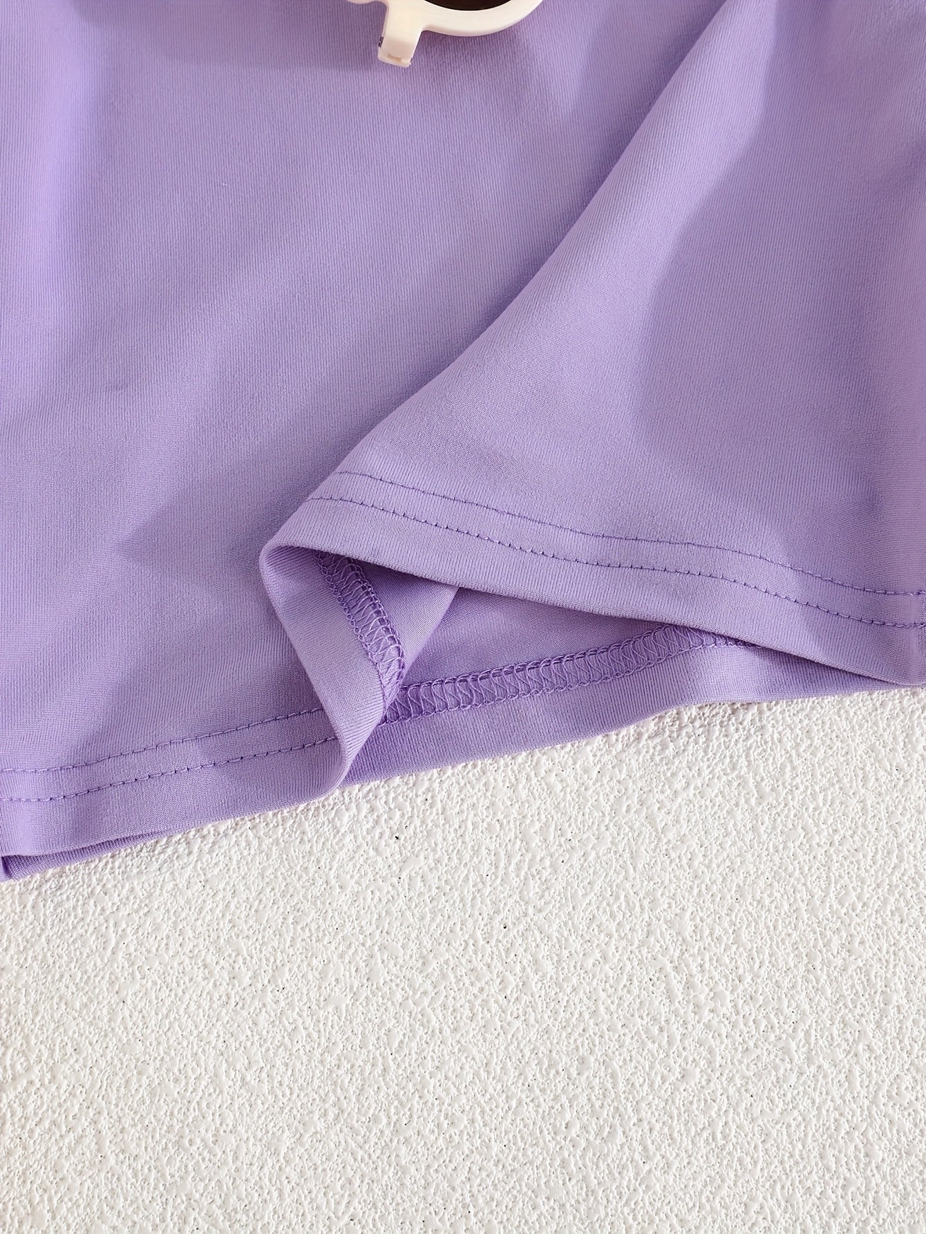 Girls' Summer Butterfly Print Romper and T-Shirt Set Lightweight Polyester Short Sleeve Casual Wear for Girls 0-3 Years