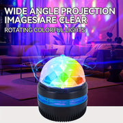 LED Galaxy Projector Lamp with Rotating Magic Ball Light for Bedroom and Party USB Powered Modern Design