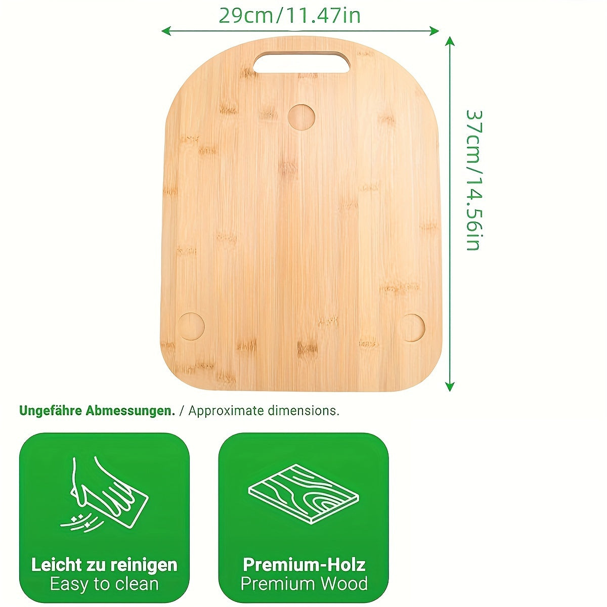Alfombra de cocina de madera con asa, diseño de deslizamiento suave para maniobras en la encimera