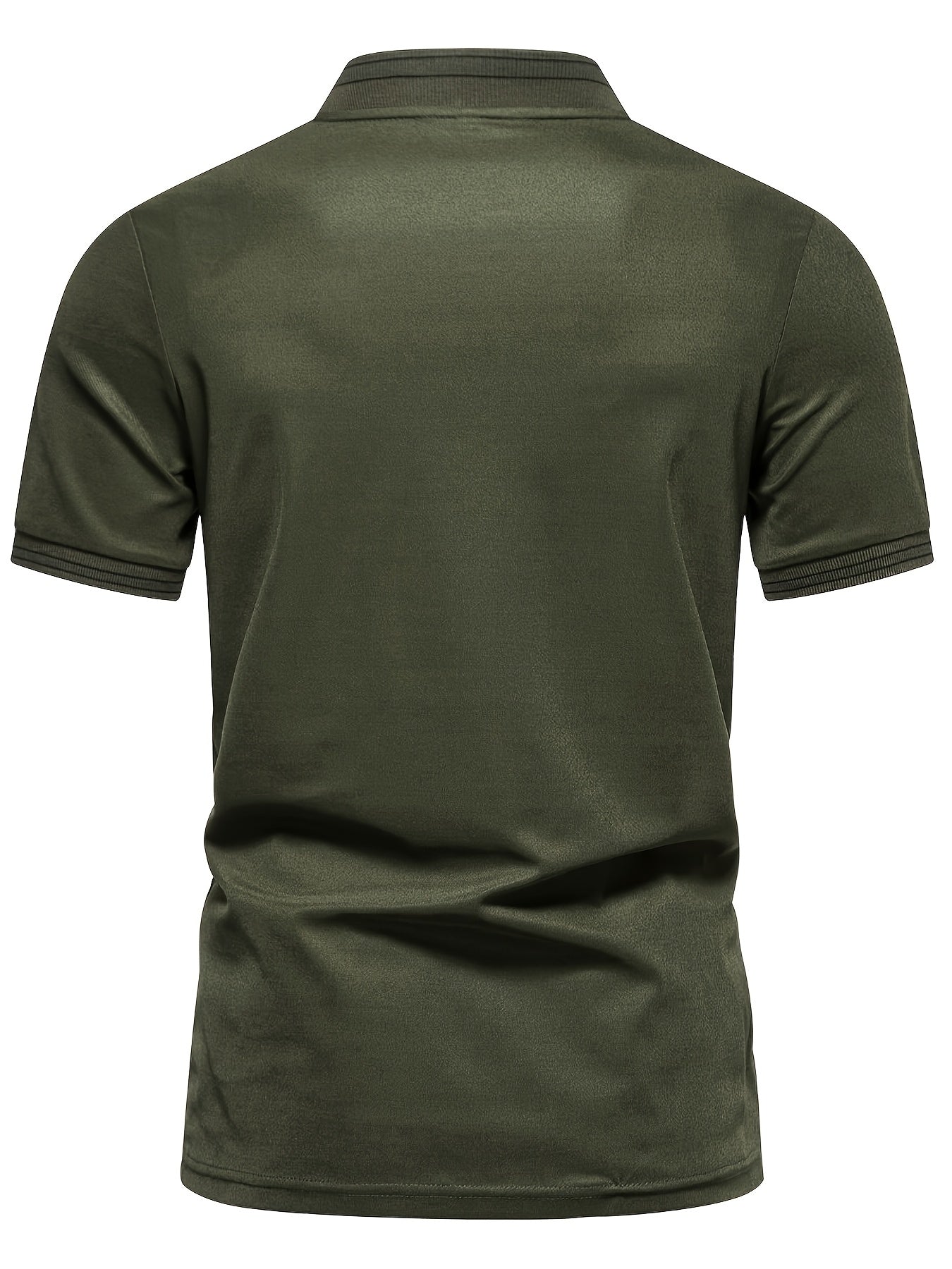 Men's Summer Henley Shirt with Patriotic Flag Design Breathable Polyester Casual Top