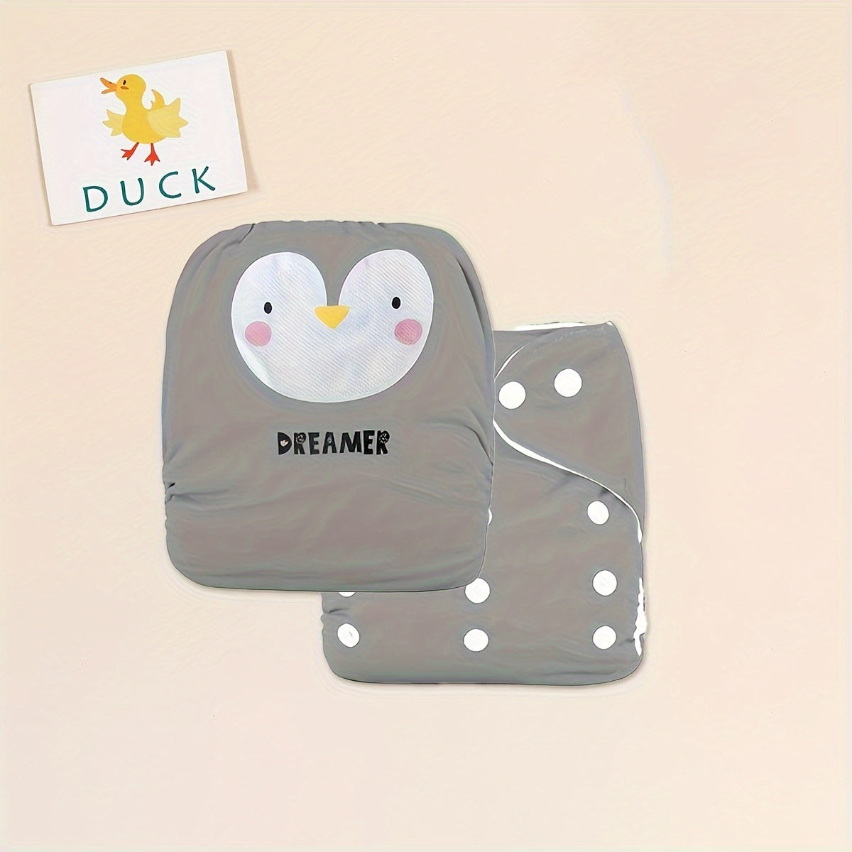 Waterproof Toddler Training Pants with Cartoon Animal Print Breathable Leak-Proof Polyester