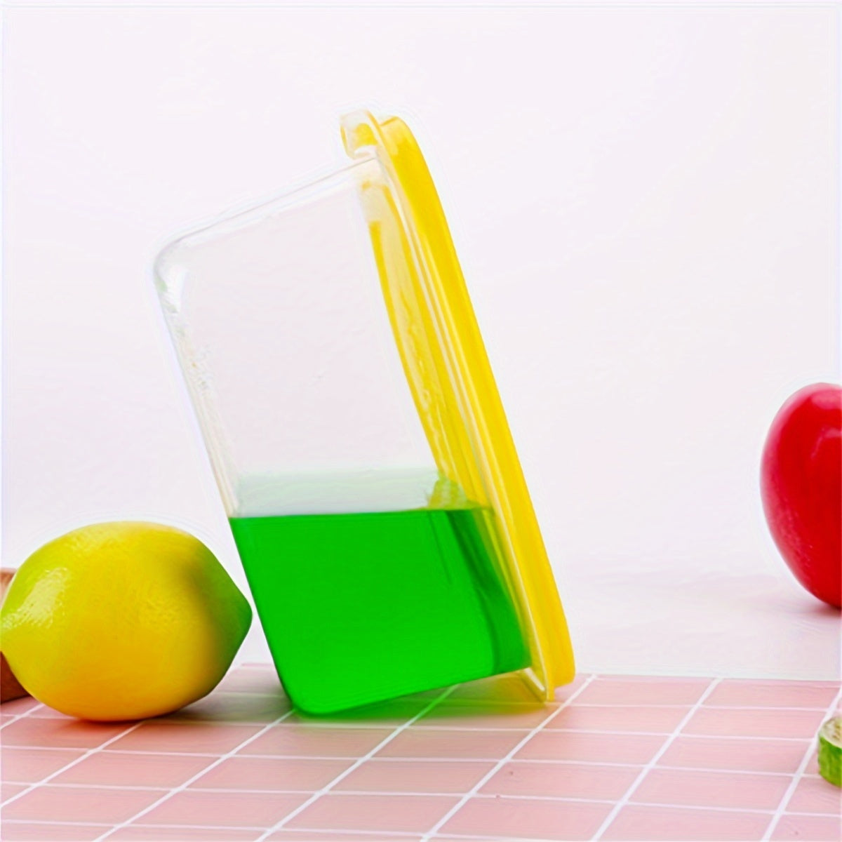 Paquete de 10 recipientes reutilizables para almuerzo de plástico transparente apto para microondas de 24 onzas