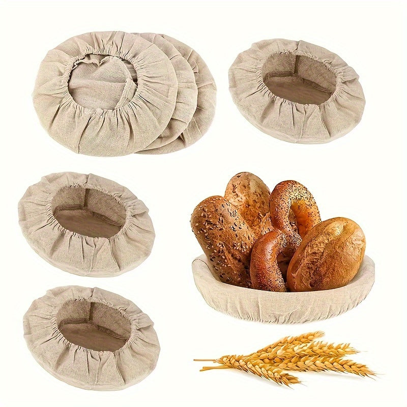 Cloth Bread Proofing Basket Liners Rustic Style Eco-Friendly Baking Accessories Bundle