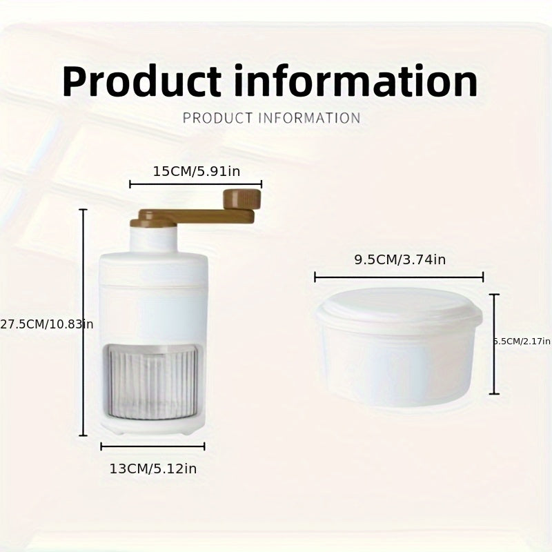 360° Stereo Surround Sound Ice Crusher - Tozalash oson bo'lgan qo'lda muz maydalagich, 2 ta plastinka bilan Qor konuslari, Slushies yoki maydalangan muz uchun. Uy va bar foydalanishi uchun ideal. Bardoshli ABS konstruktsiya.