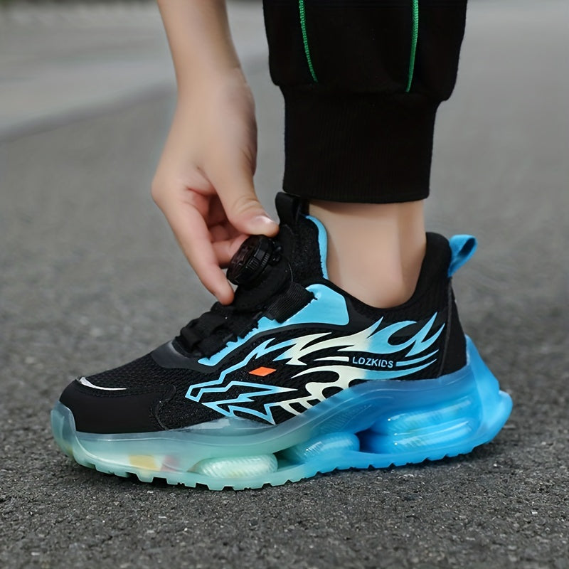 Kids' Boys Mesh Sneakers with Animal Pattern Stripes Low Top Breathable Outdoor Running