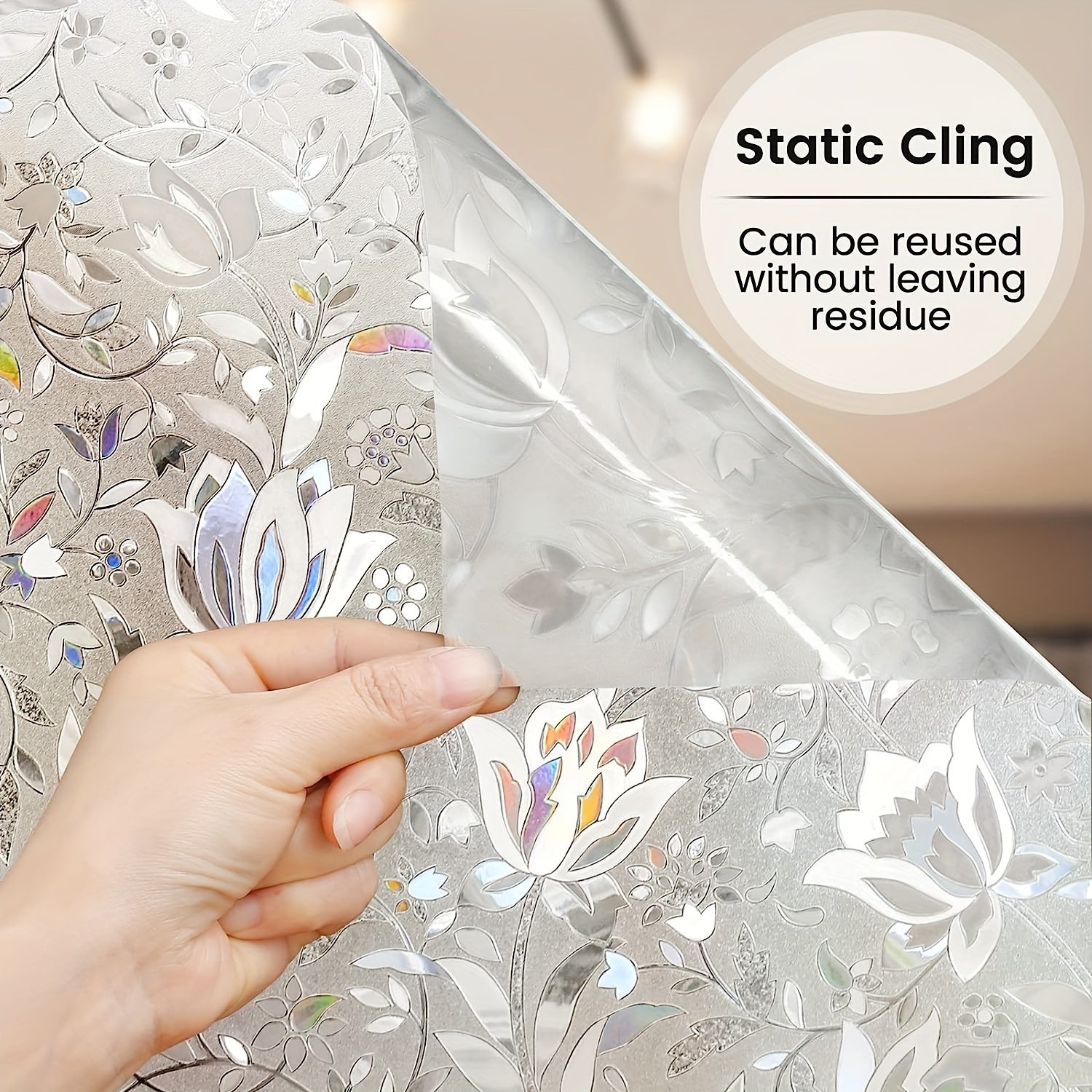 Dekorativ Rangli Tulip Maxfiylik Oyna Filmi Oltinli Shisha Effektli Quyoshdan Himoya 19.81cm x 199.9cm