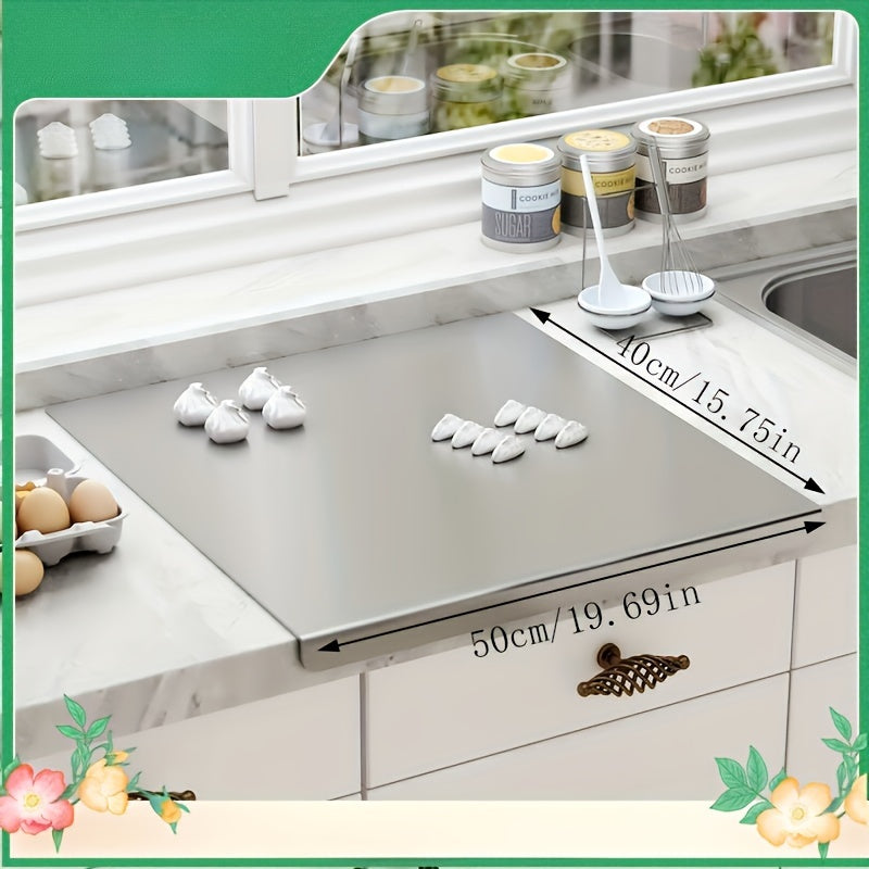 Stainless Steel Chopping Board 304 Grade Mold-Resistant Kitchen Cutting Board