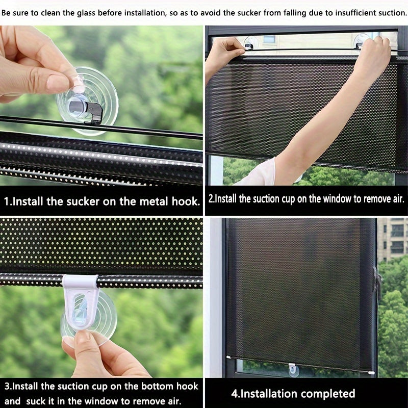 Blackout Window Blinds for Kitchen Balcony Sunshade Curtains Heat Insulation