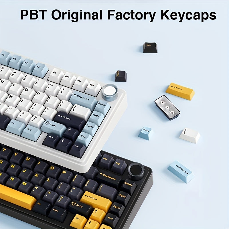 RGB Mechanical Gaming Keyboard 75% Wireless Wired Hot-Swappable Ergonomic Customizable Keycaps