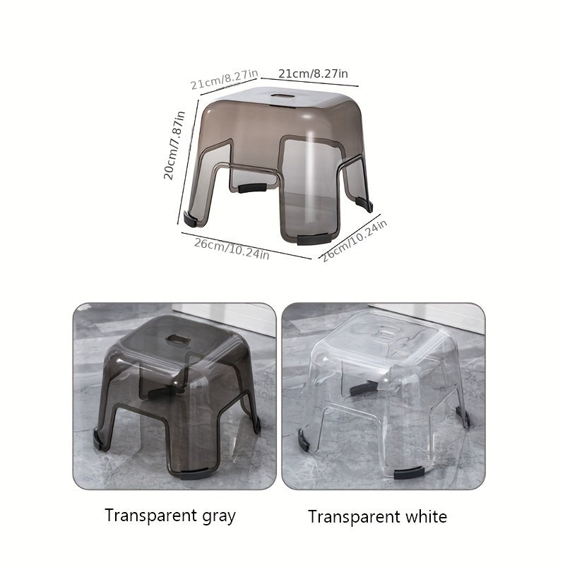Маленький нескользящий штабелируемый табурет для кухни, ванной комнаты, спальни, прочный и устойчивый