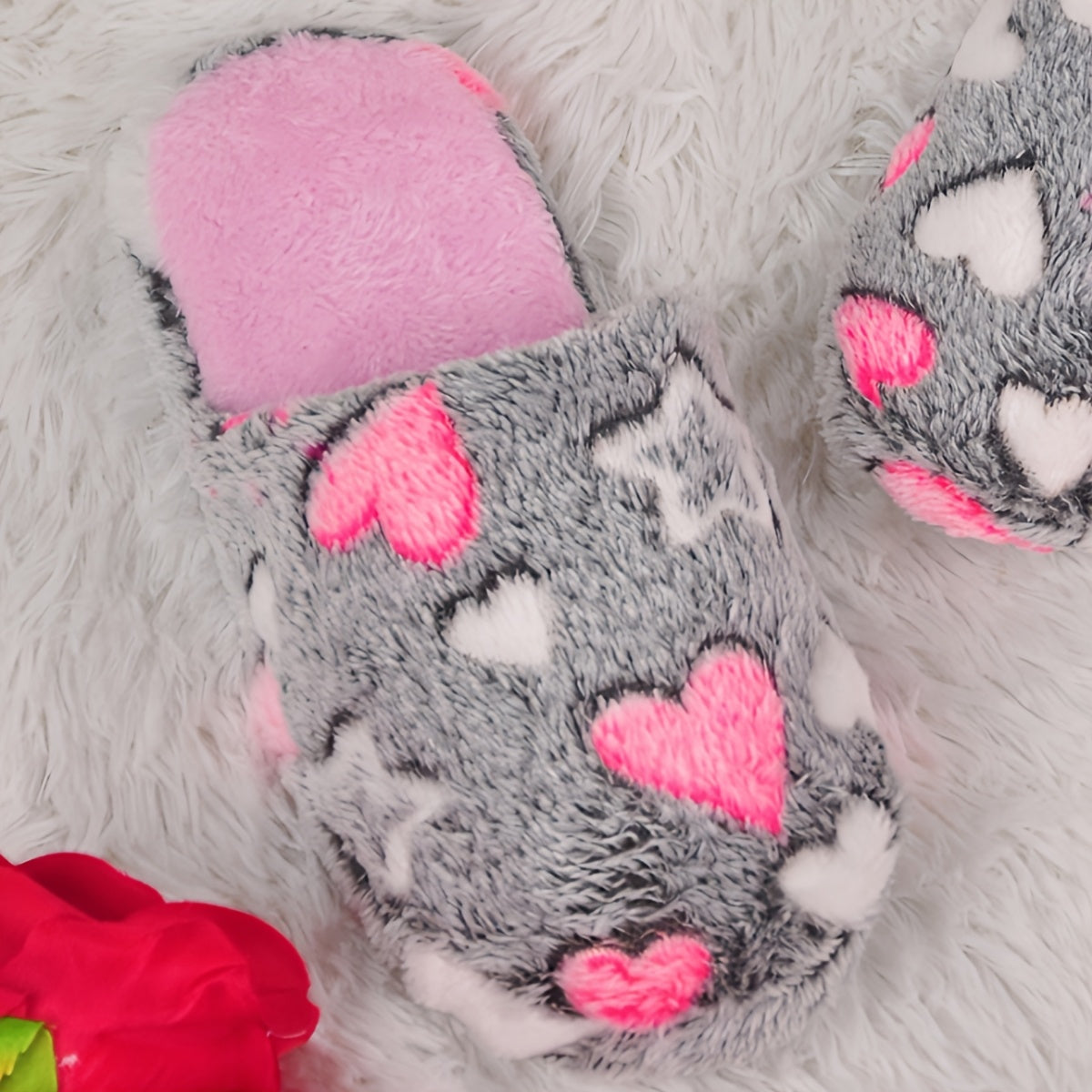 Женские тапочки из плюша с узором из звезд, нескользящие, для дома, теплые обувь