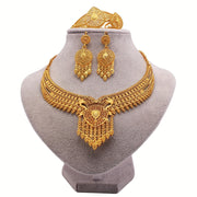 Luxury Jewelry Set for Women with Necklace Bracelet Ring Earrings for Weddings and Special Occasions