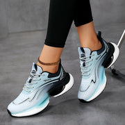 Zapatillas de running ligeras y transpirables para mujer blancas y navy, zapatillas bajas EU 36-45