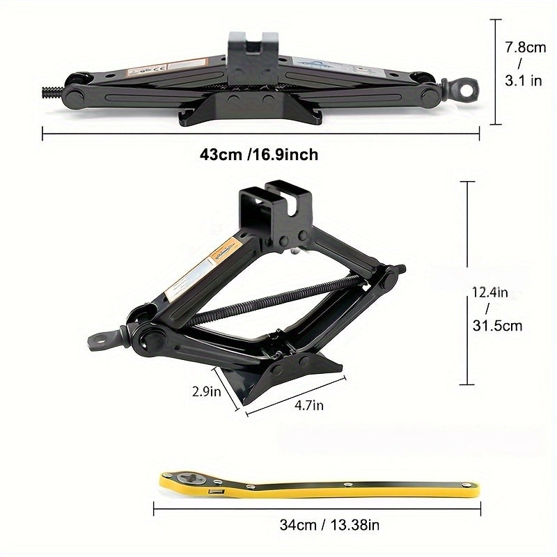 Тяжёлая стальная опора для автомобильного домкрата 2 тонны регулируемая подъёмная чёрная