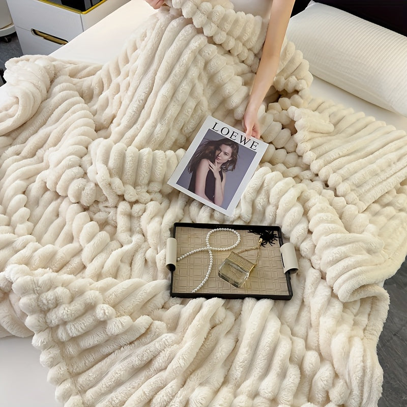 Изысканное искусственное кроличье меховое покрывало - роскошно мягкое, уютное и теплое для дивана, кровати, кресла. | Идеальный подарок для женщин и молодых девушек